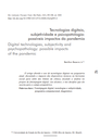 Tecnologias digitais, subjetividade e psicopatologia: possíveis impactos da pandemia