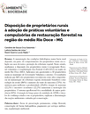 Disposição de proprietários rurais à adoção de práticas voluntárias e compulsórias de restauração florestal na região do médio Rio Doce - MG