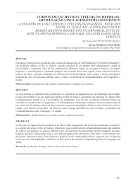 CORPOS EM ENCONTRO E EFEITOS INCORPORAIS: ARTICULAÇÃO LINGUAGEM/EXTRALINGUÍSTICO