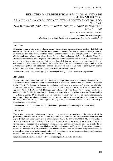 RELAÇÕES MACROPOLÍTICAS E MICROPOLÍTICAS NO COTIDIANO DO CRAS