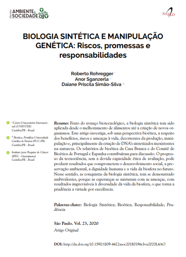 BIOLOGIA SINTÉTICA E MANIPULAÇÃO GENÉTICA: Riscos, promessas e responsabilidades