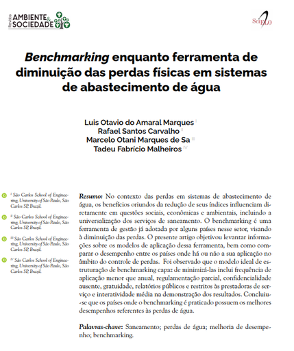 Benchmarking enquanto ferramenta de diminuição das perdas físicas em sistemas de abastecimento de água