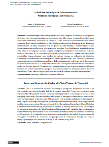 As Táticas e Estratégias de Enfrentamento da Violência entre Jovens em Timon-MA