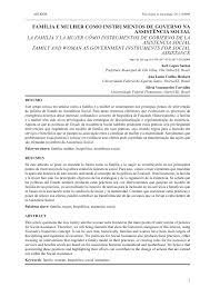 FAMÍLIA E MULHER COMO INSTRUMENTOS DE GOVERNO NA ASSISTÊNCIA SOCIAL