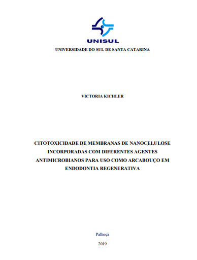 Citotoxicidade de membranas de nanocelulose incorporadas com diferentes agentes antimicrobianos para uso como arcabouço em endodontia regenerativa