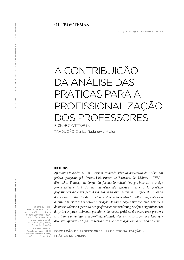 A contribuição da análise das práticas para a profissionalização dos professores