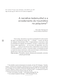 A narrativa testemunhal e o enredamento do traumático no psiquismoa