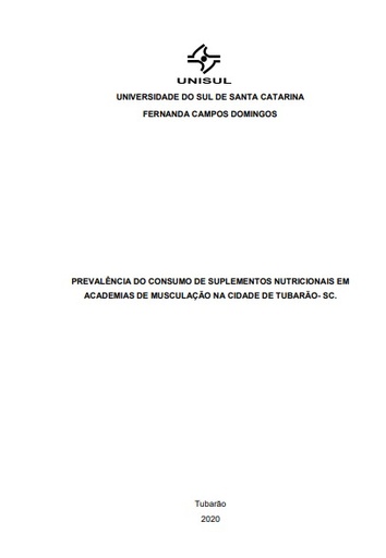 Prevalência do consumo de suplementos nutricionais em academias de musculação na cidade de Tubarão- SC