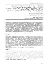 PÚBLICOS MASCULINOS NA ESTRATÉGIA DE SAÚDE DA FAMÍLIA: ESTUDO QUALITATIVO EM PARNAÍBA-PI
