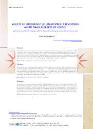 AGENTES QUE PRODUZEM O ESPAÇO URBANO: DISCUSSÃO SOBRE PEQUENOS CONSTRUTORES DE CASAS