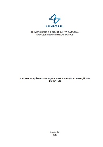 A contribuição do serviço social na ressocialização de detentos