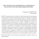 PARA ALÉM DA ÉTICA BUROCRÁTICA EM PESQUISA QUALITATIVA ENVOLVENDO SERES HUMANOS