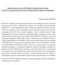 IDEOLOGIAS DE GÊNERO E IDEOLOGIAS DE LÍNGUA(GEM) EM PÁGINAS FEMINISTAS DO FACEBOOK