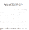 O LUGAR DA FONÉTICA/FONOLOGIA DO PORTUGUÊS EM DOCUMENTOS OFICIAIS PORTUGUESES DO ENSINO BÁSICO