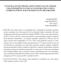 INTEGRAÇÃO DE PREDICADOS NOMINAIS EM PARSER: UMA EXPERIÊNCIA COM AS CONSTRUÇÕES COM O VERBO-SUPORTE DAR EM PORTUGUÊS BRASILEIRO