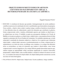 OBJETIVISMO/SUBJETIVISMO EM ARTIGOS CIENTÍFICOS DAS DIFERENTES ÁREAS: A HETEROGENEIDADE DA ESCRITA ACADÊMICA