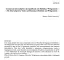 A natureza intersubjetiva do significado em Bakhtin e Wittgenstein / The Intersubjective Nature of Meaning in Bakhtin and Wittgenstein