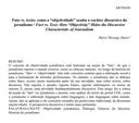 Fato vs. texto: como a “objetividade” oculta o caráter discursivo do jornalismo / Fact vs. Text: How “Objectivity” Hides the Discursive Characteristic of Journalism