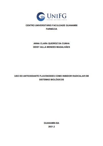 Uso do antioxidante flavonoides como inibidor radicalar em sistemas biológicos