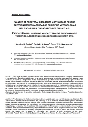 Câncer de próstata: crescente mortalidade reabre questionamentos acerca das principais metodologias utilizadas para diagnóstico nos dias atuais