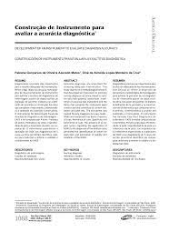 Construção de instrumento para avaliar a acurácia diagnóstica