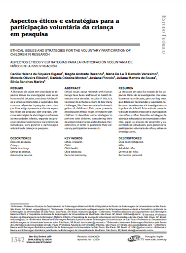 Aspectos éticos e estratégias para a participação voluntária da criança em pesquisa