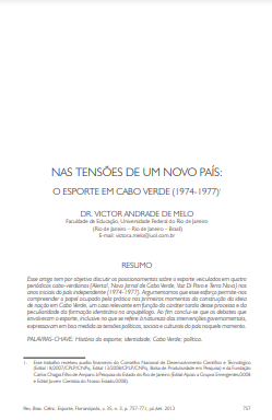 Nas tensões de um novo país: o esporte em Cabo Verde (1974-1977)