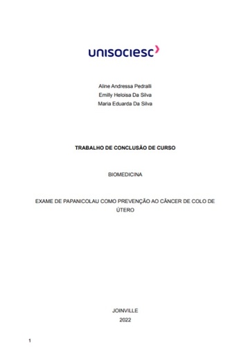 Exame de papanicolau como prevenção ao câncer de colo de útero