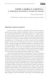 Entre a moral e a política: a “habitação econômica” no Rio de Janeiro