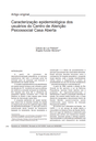 Caracterização epidemiológica dos usuários do Centro de Atenção Psicossocial Casa Aberta