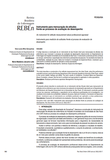 Instrumento para mensuração de atitudes frente ao processo de avaliação de desempenho