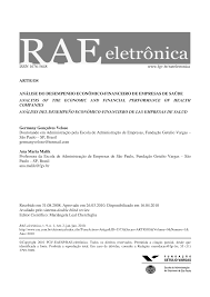 Análise do desempenho econômico-financeiro de empresas de saúde