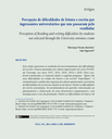 ercepção de dificuldades de leitura e escrita por ingressantes universitários que não passaram pelo vestibular