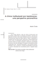 A clínica institucional com toxicômanos: uma perspectiva psicanalítica