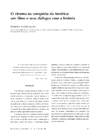 O cinema na conquista da América: um filme e seus diálogos com a história