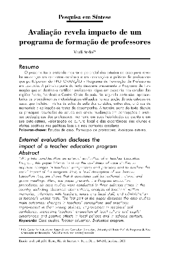 Avaliação revela impacto de um programa de formação de professores