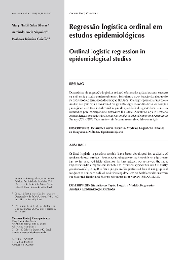 Regressão logística ordinal em estudos epidemiológicos