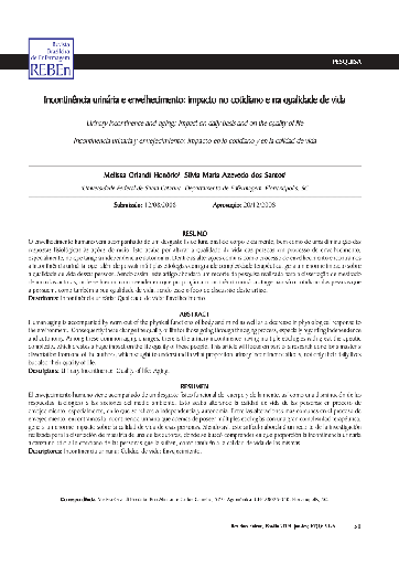 Incontinência urinária e envelhecimento: impacto no cotidiano e na qualidade de vida