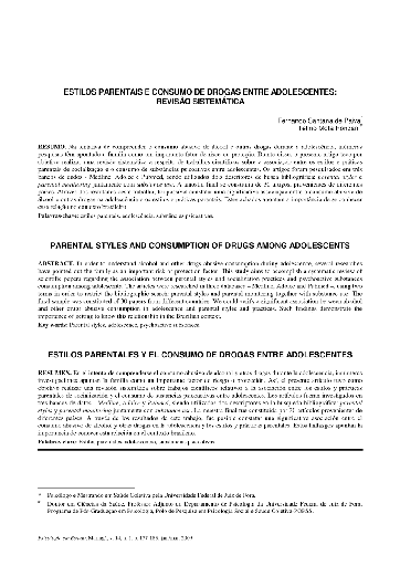 Estilos parentais e consumo de drogas entre adolescentes: revisão sistemática