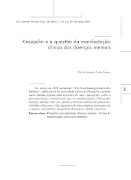 Kraepelin e a questão da manifestação clínica das doenças mentais