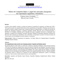 Matriz de Competitividade e o papel dos mercados emergentes nas exportações argentinas e brasileiras