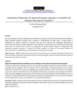 Instituições financeiras de desenvolvimento regional e os desafios do Sistema Nacional de Fomento