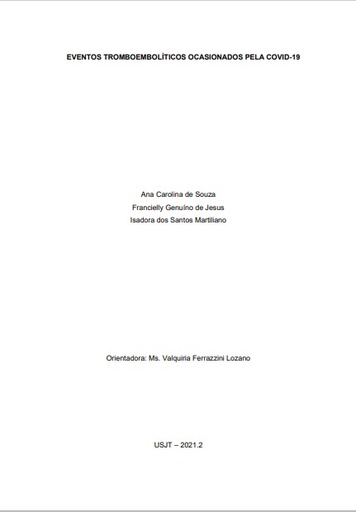 Eventos tromboembolíticos ocasionados pela covid-19