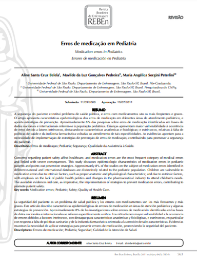 Erros de medicação em pediatria