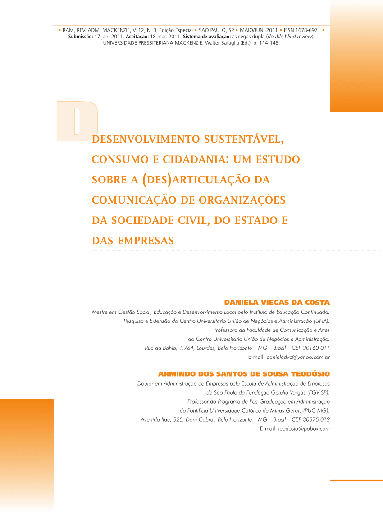 Desenvolvimento sustentável, consumo e cidadania: um estudo sobre a (des)articulação da comunicação de organizações da sociedade civil, do estado e das empresas