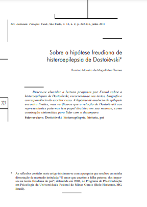 Sobre a hipótese freudiana de histeroepilepsia de Dostoiévski