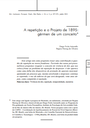 A repetição e o Projeto de 1895: gérmen de um conceito