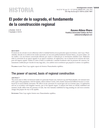 El poder de lo sagrado, el fundamento de la construcción regional