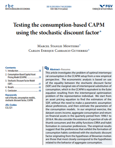 Testing the consumption-based CAPM using the stochastic discount factor