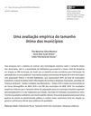 Uma avaliação empírica do tamanho ótimo dos municípios
